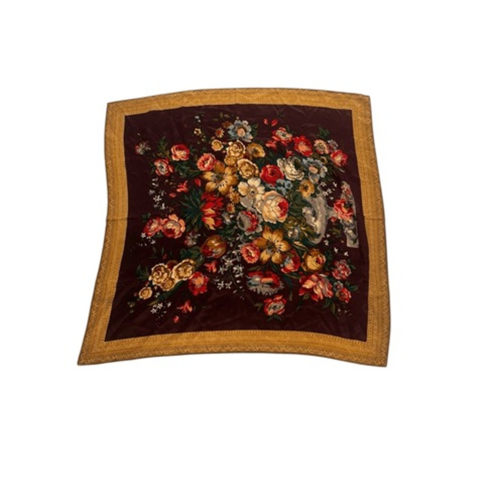 Vintage Club 7 Vintage Echo Silk Fall Floral Bouquet with Gold Border - 100%  Si